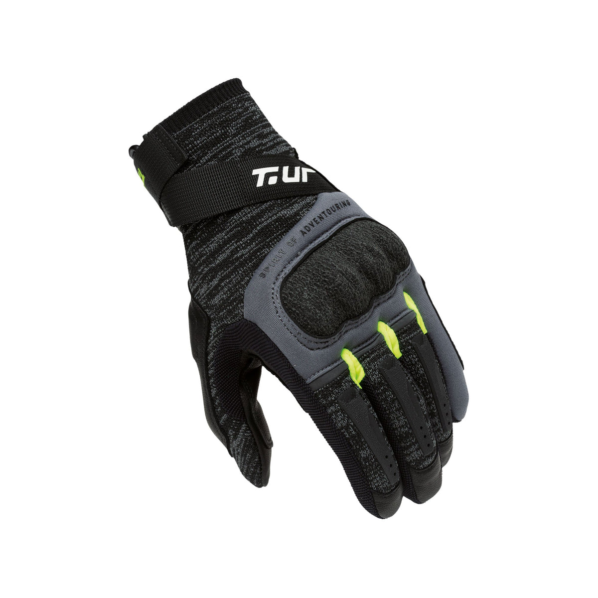 GANTS TUR G-KNIT - Noir / Jaune fluo