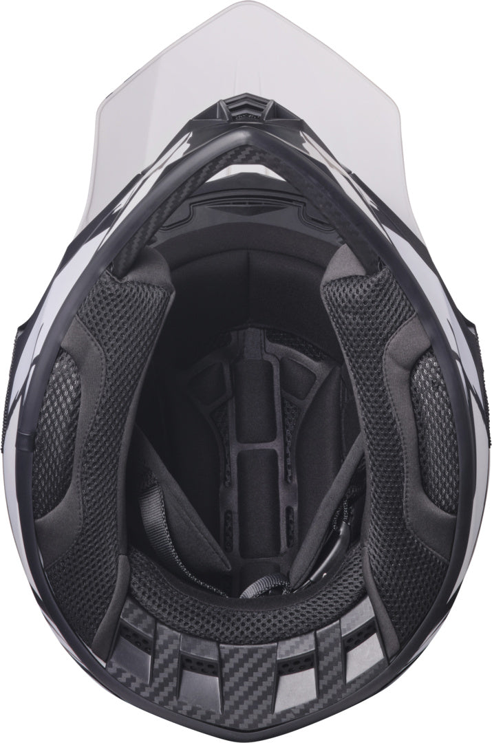 GMS CASQUE DE MOTOCROSS FORTIS GRAFFI NOIR ET BLANC MAT
