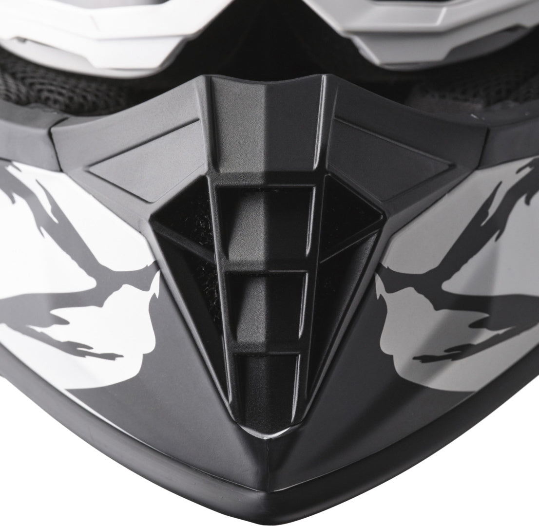 GMS CASQUE DE MOTOCROSS FORTIS GRAFFI NOIR ET BLANC MAT