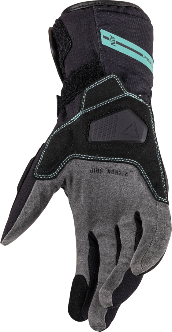 LEATT GLOVE ADV 6.5 HYDRADRI WOMEN V26 STEALTH BLACK-TURQUOISE