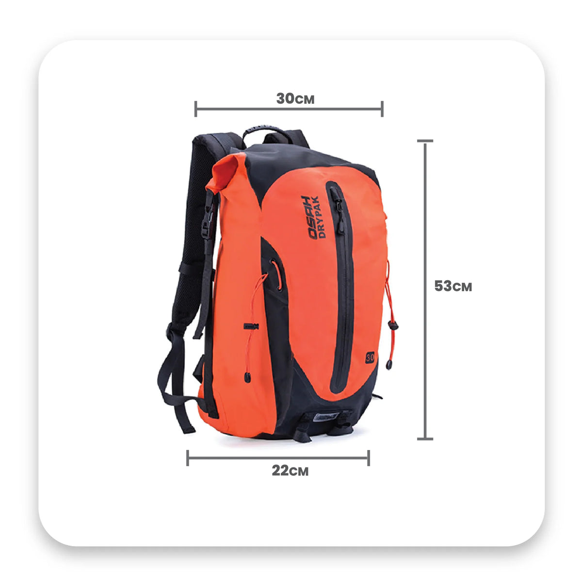 SAC A DOS ETANCHE OSAH DRYPAK WEEKENDER BACKPACK 30L