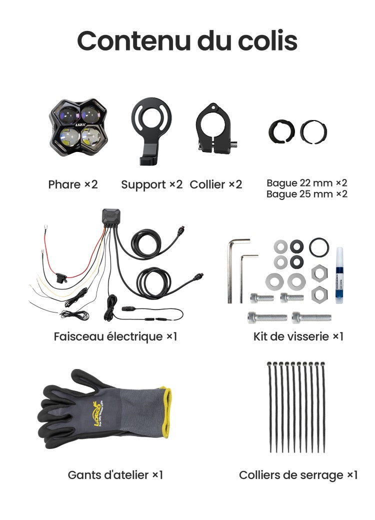 FEUX ADDITIONNELS LOBOO L12X 16 000 LUMENS