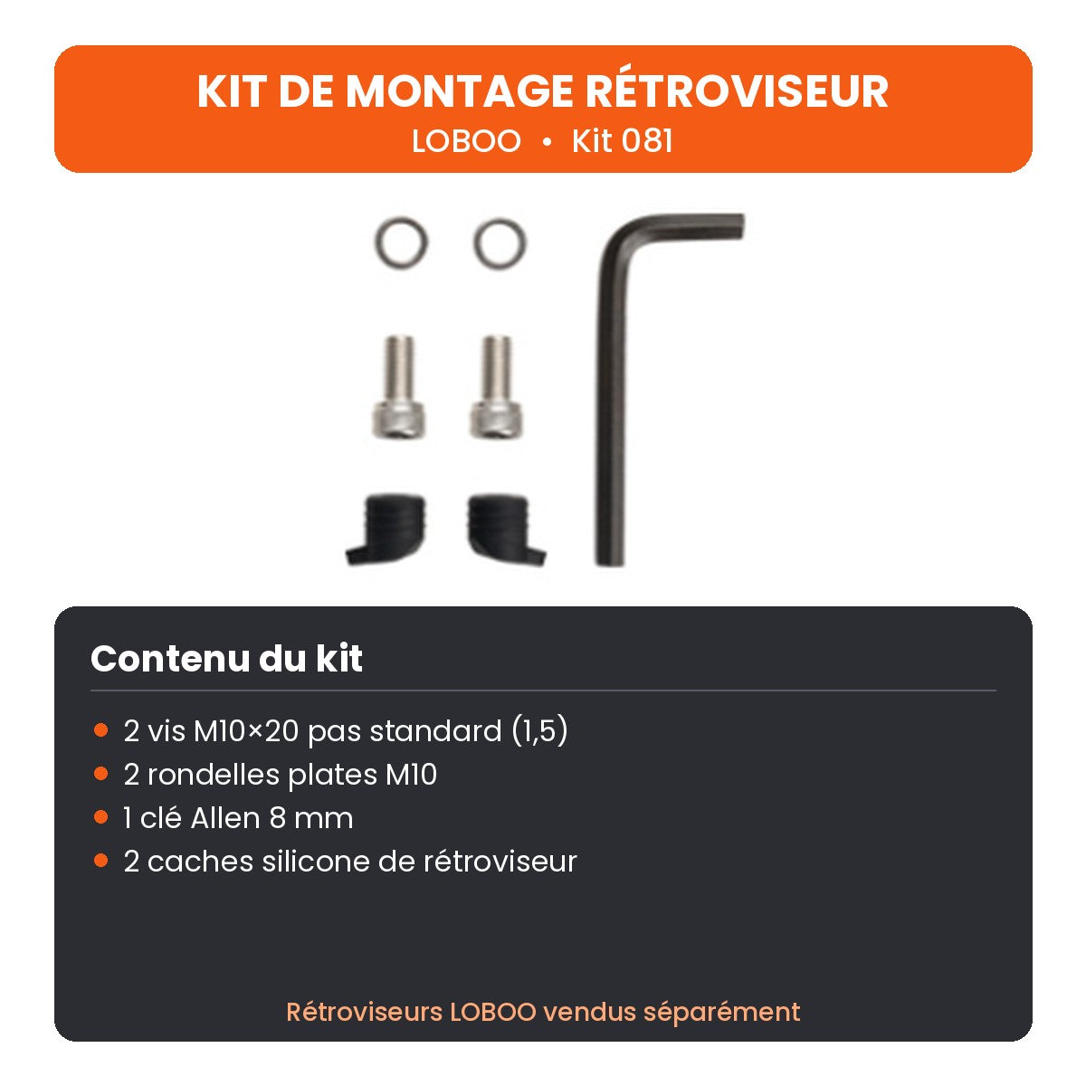 KIT DE MONTAGE RÉTROVISEUR LOBOO BMW R 1300 GS (2024- )