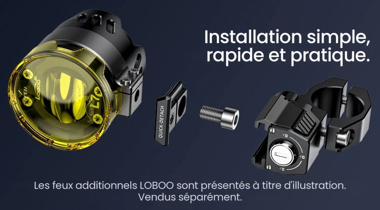 SUPPORT DE FEUX ADDITIONNELS À DÉTACHEMENT RAPIDE LOBOO Q7S / Q7SD / Q7SP