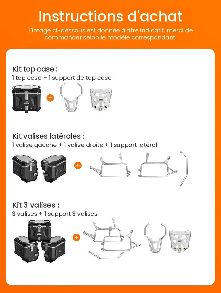 Valise aluminium Conqueror Loboo 38L+45L BMW R 1250 GS (2019- )