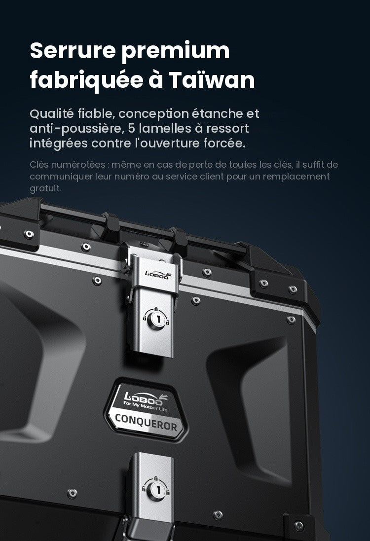Valise aluminium Conqueror Loboo 38L+45L BMW R 1250 GS (2019- )