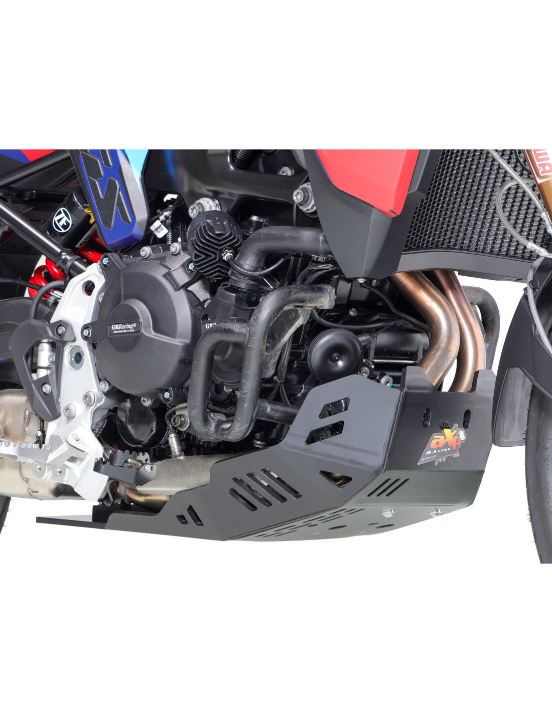 SABOT ADVENTURE PEHD 8MM AVEC CRASH BARS OUTBACK MOTORTEK AXP RACING BMW F 900 GS (2024-2026)