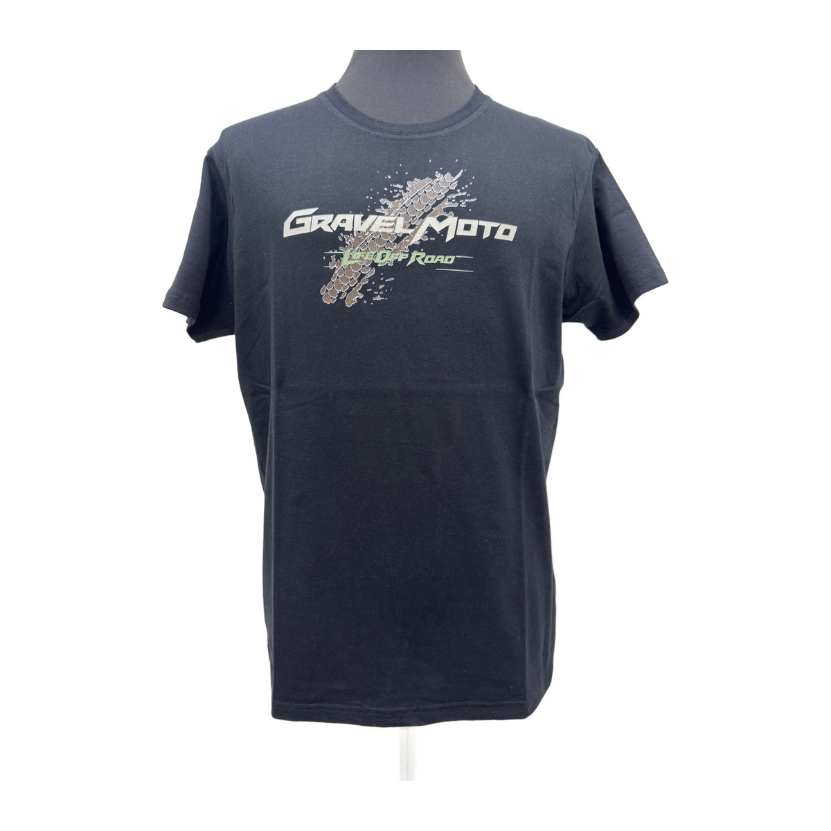Tee Shirt Homme Gravel Moto Life Off Road Noir Trace De Pneu