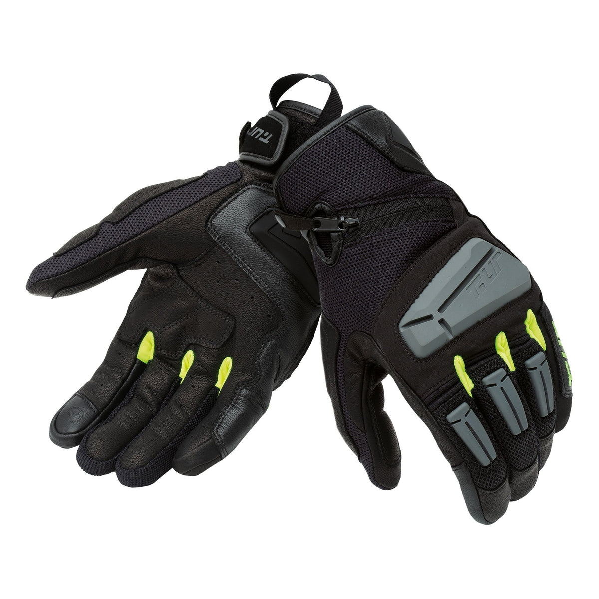 GANTS TUR G-FOUR - Noir / Jaune fluo