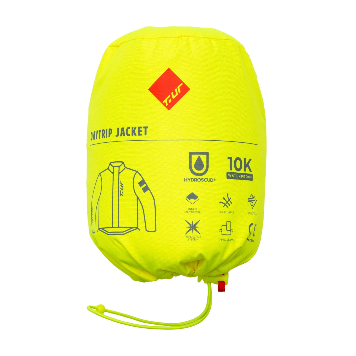 VESTE DE PLUIE TUR DAYTRIP JACKET HYDROSCUD® - Jaune fluo