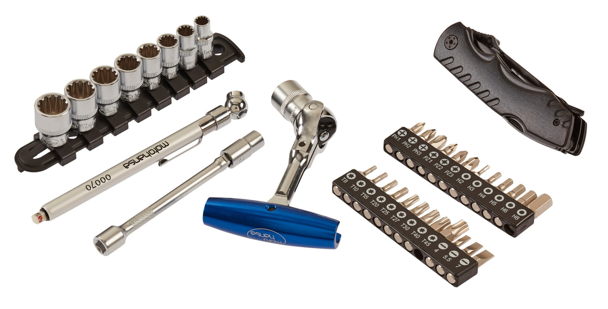 TROUSSE À OUTILS MOTOHANSA PRO ENDURO 38 PIÈCES - BLEU