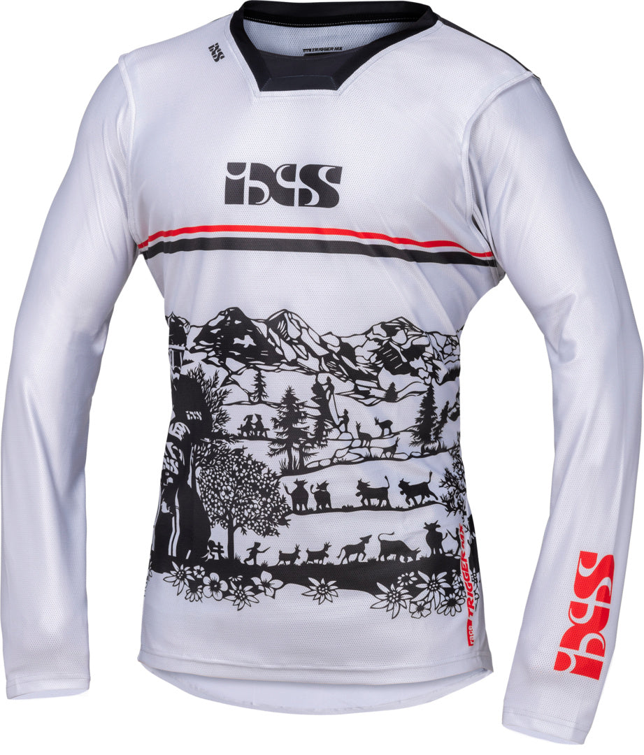 IXS TRIGGER MX JERSEY 3.0 BLANC-NOIR-ROUGE