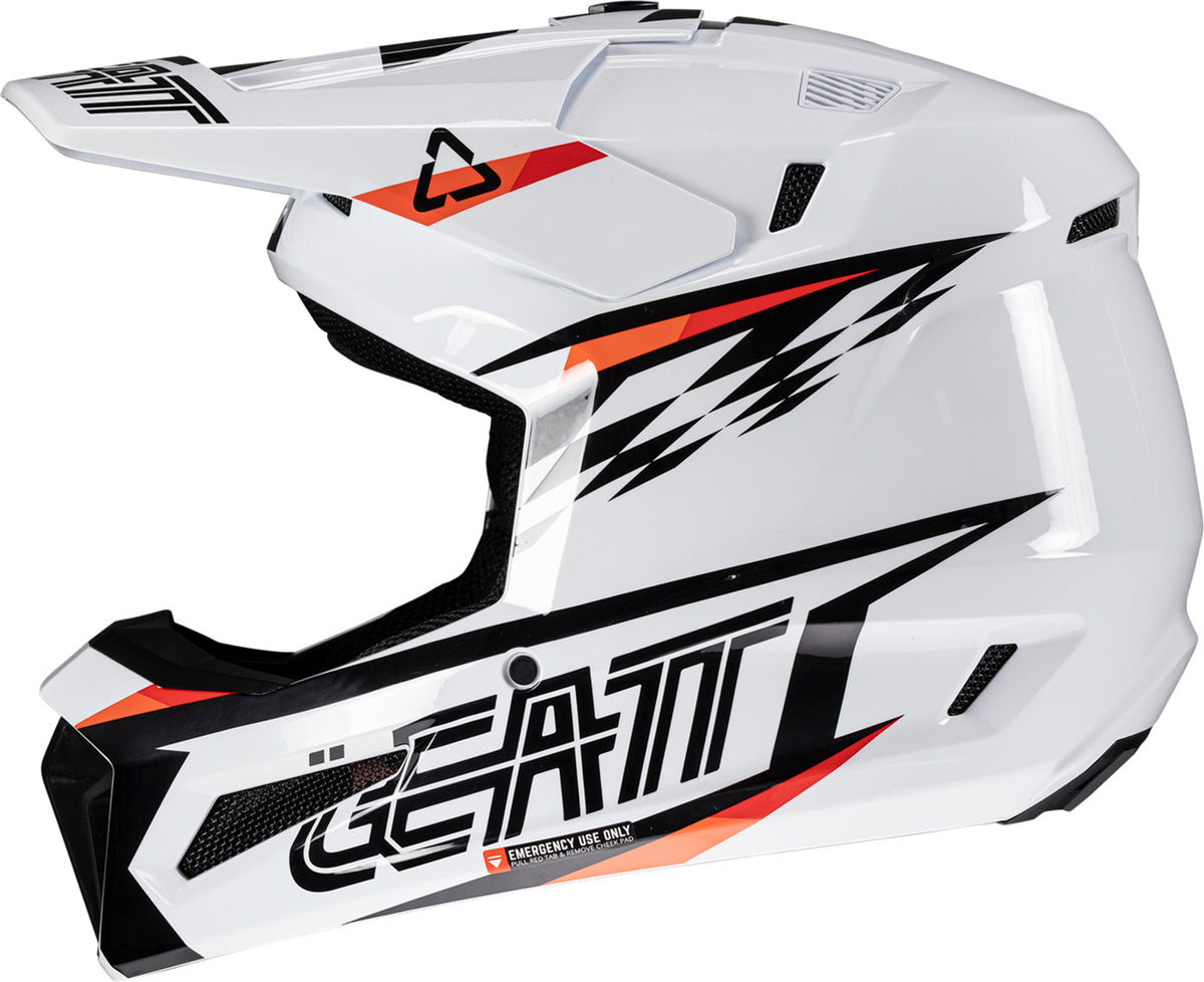 LEATT HELMET KIT MOTO 3.5 V25 WHITE-BLACK-RED