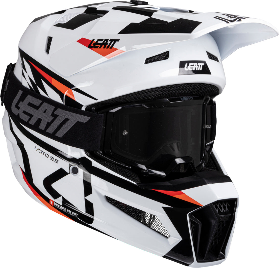 LEATT HELMET KIT MOTO 3.5 V25 WHITE-BLACK-RED