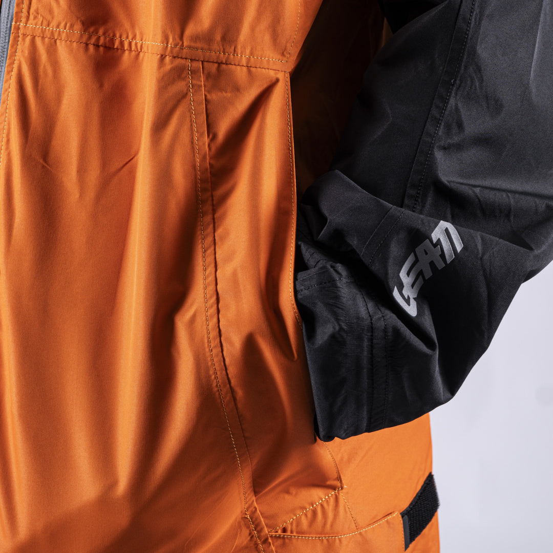 VESTE DE PLUIE LEATT RAINCOVER ADV V26 - orange/noir