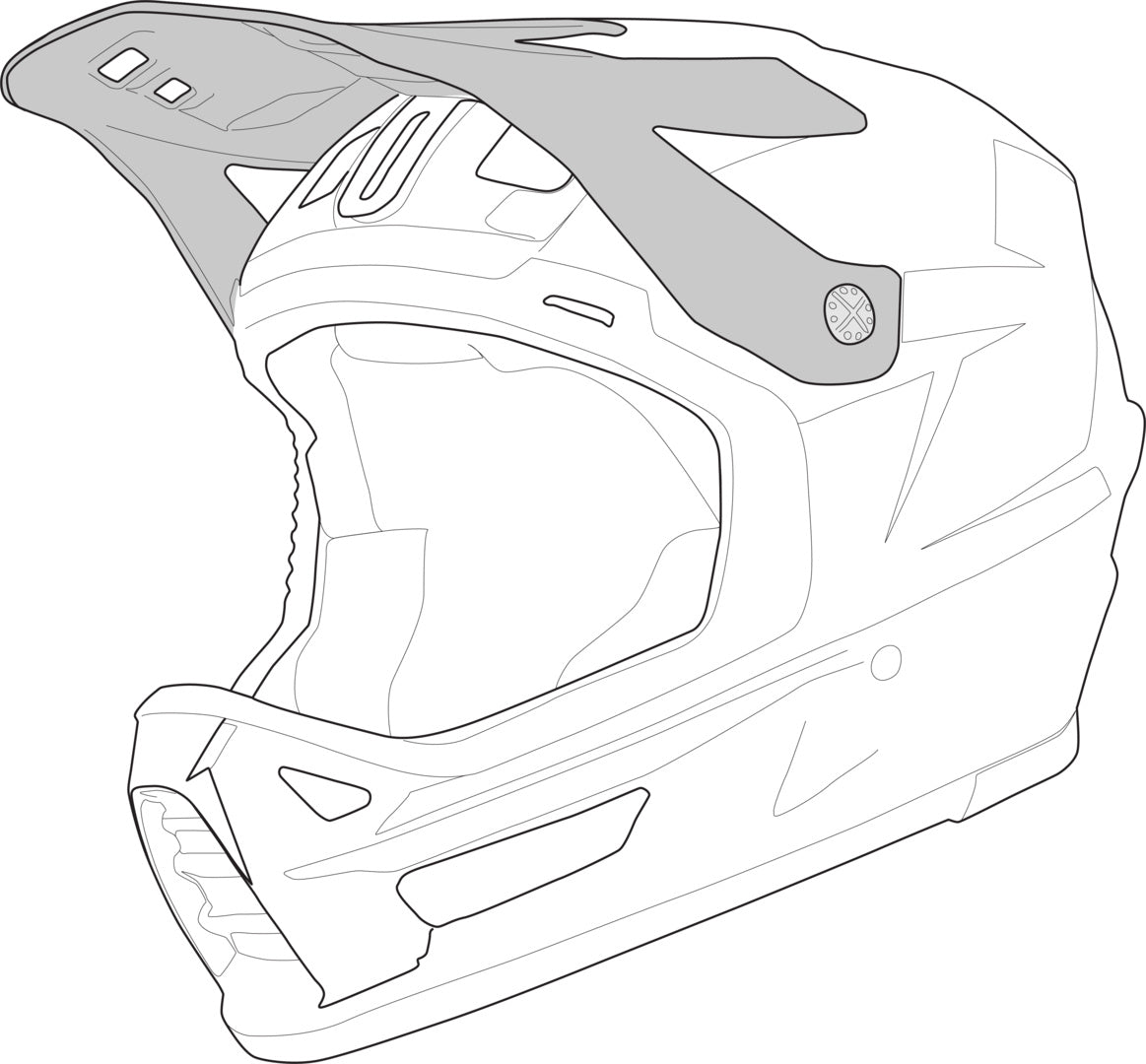 IXS TRIGGER MX 1.0 GRAPHIC MIPS HAUT DU CASQUE