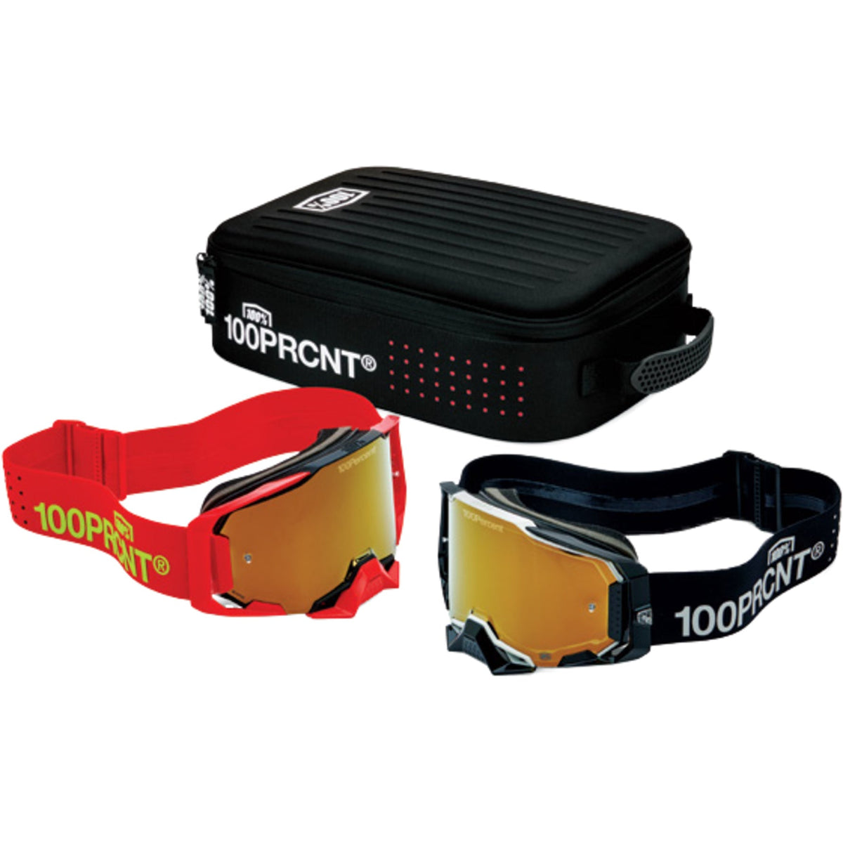 100% DUAL ARMEGA RACER PRO PACK BLACK/RED