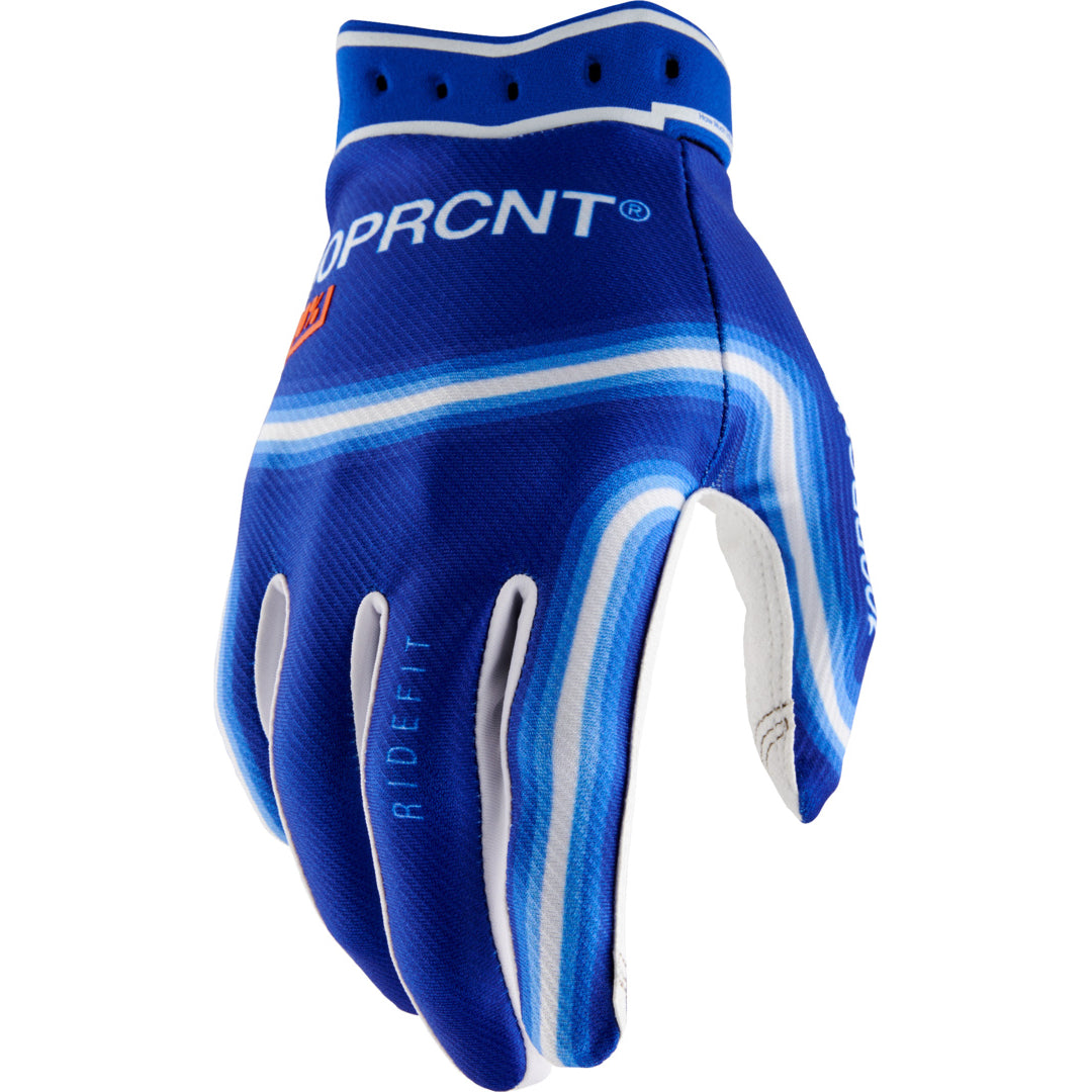 100% GANTS RIDEFIT BLEU ÉLECTRIQUE