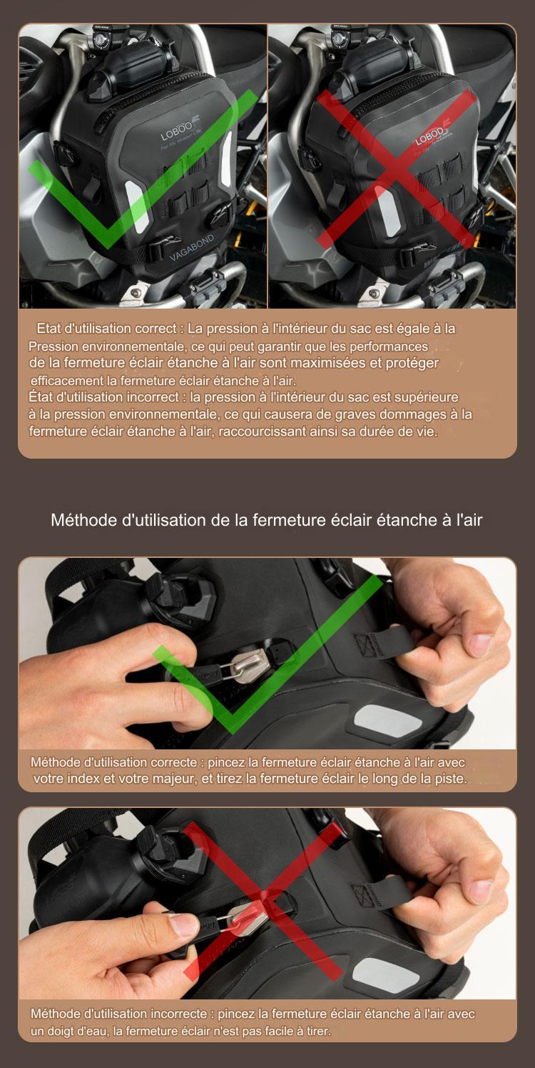 SACOCHE CRASH BAR GONFLABLE LOBOO WANDERER 6L