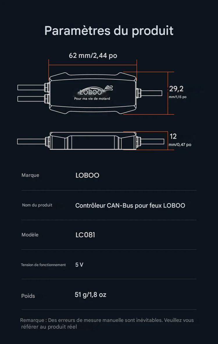 CONTROLEUR DE FEUX LOBOO BMW CAN-BUS LC081