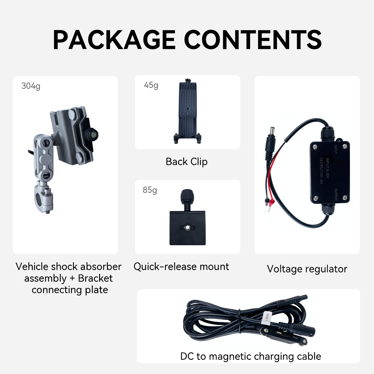 Support Moto + Régulateur De Tension Hugerock X7