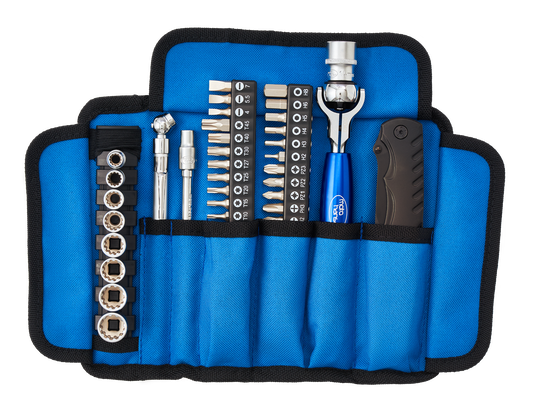 TROUSSE À OUTILS MOTOHANSA PRO ENDURO 38 PIÈCES - BLEU