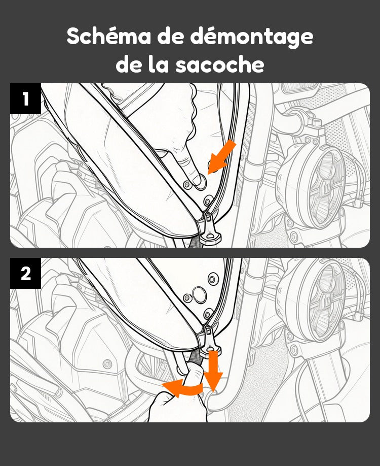 SACOCHE CRASH BAR LOBOO BMW R1300GS ADVENTURE (2024- )