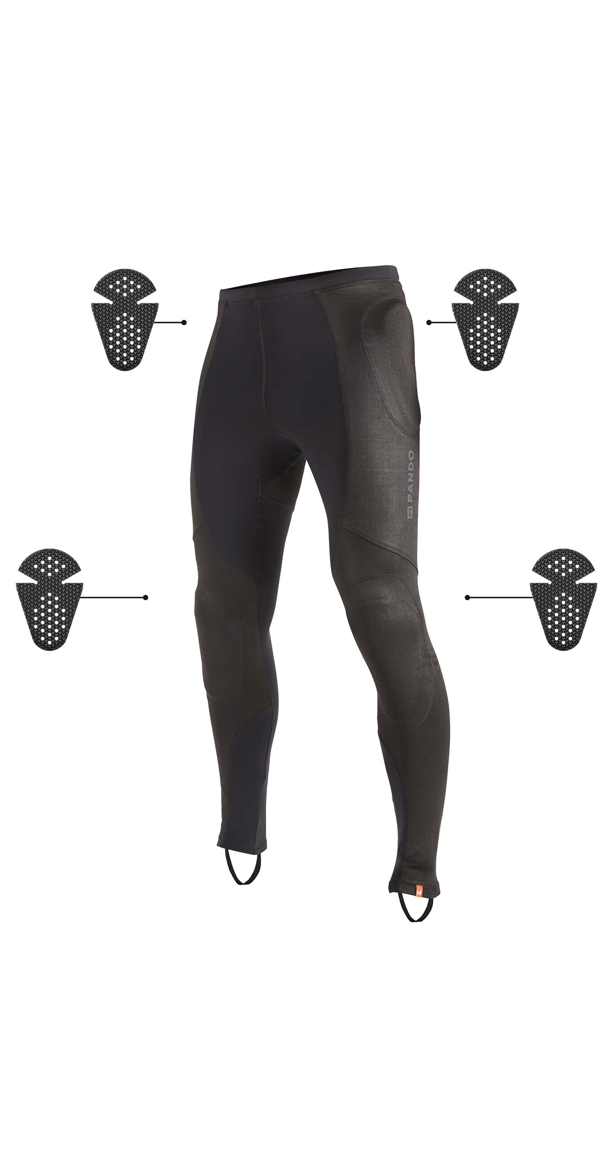 LEGGING PANDO MOTO SKIN UH 03 - Noir