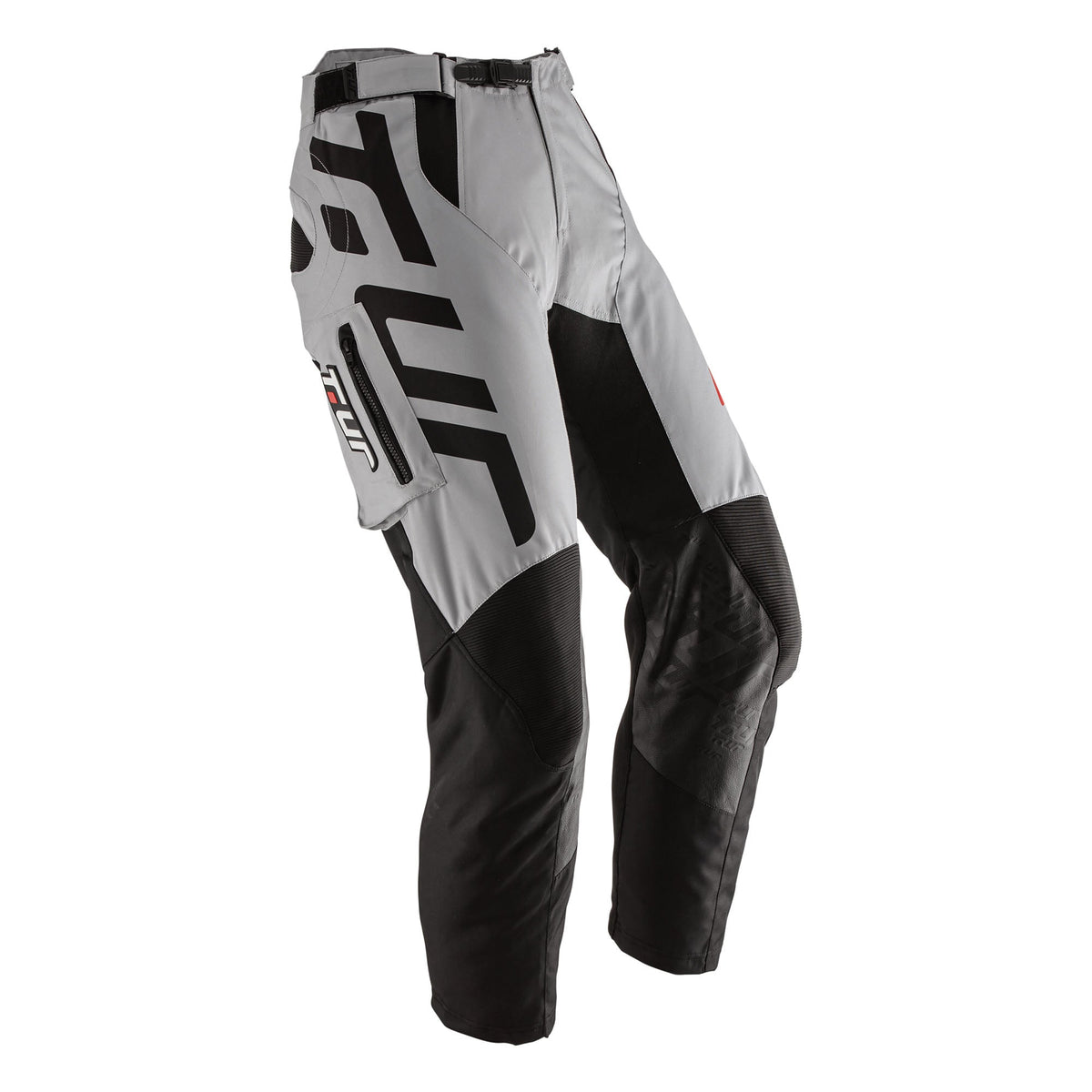 PANTALON TUR P-THREE - Gris clair / Rouge