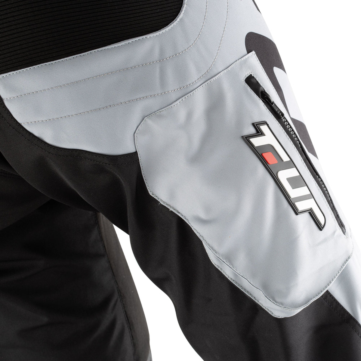 PANTALON TUR P-THREE - Gris clair / Rouge