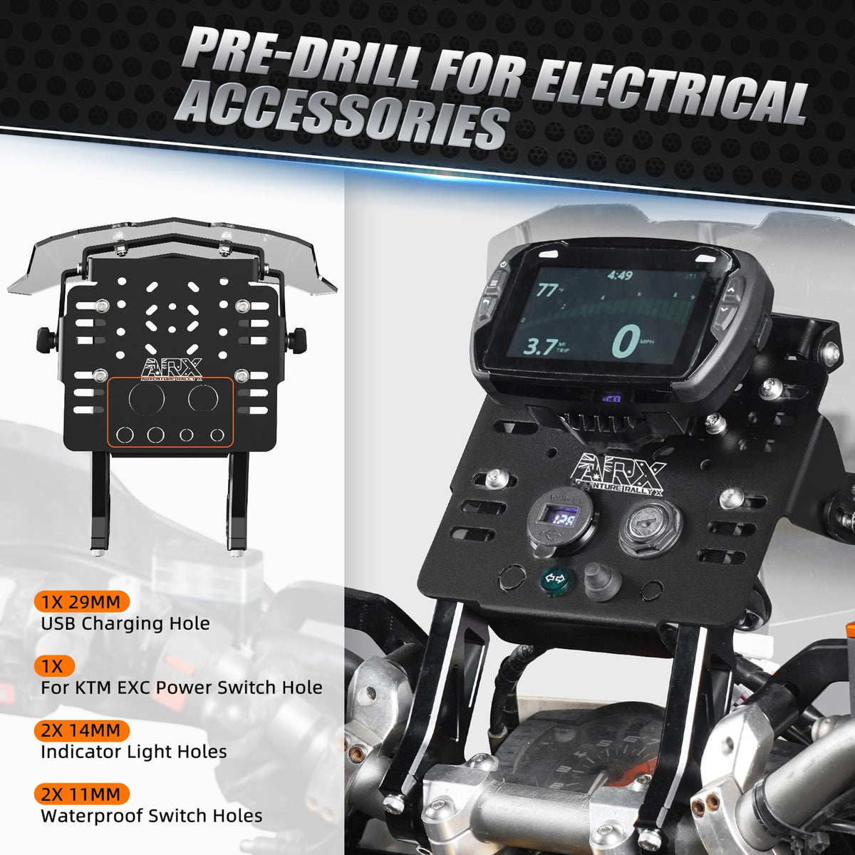 SUPPORT GPS UNIVERSEL ARX AVEC MINI CARENAGE