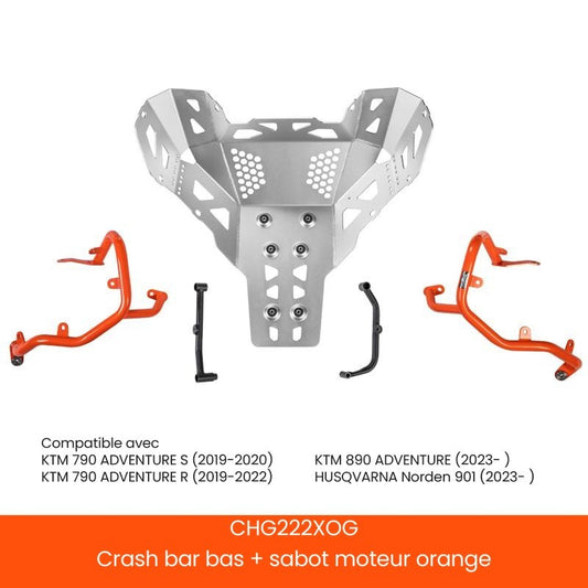 CRASH BAR BAS + SABOT MOTEUR LOBOO HUSQVARNA NORDEN 901 EXPEDITION (2023- )