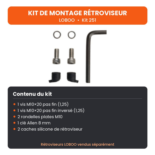 KIT DE MONTAGE RÉTROVISEUR LOBOO KTM 390 ADVENTURE (2021- )