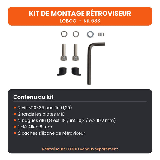 KIT DE MONTAGE RÉTROVISEUR LOBOO BENELLI TRK 702 X (2025- )