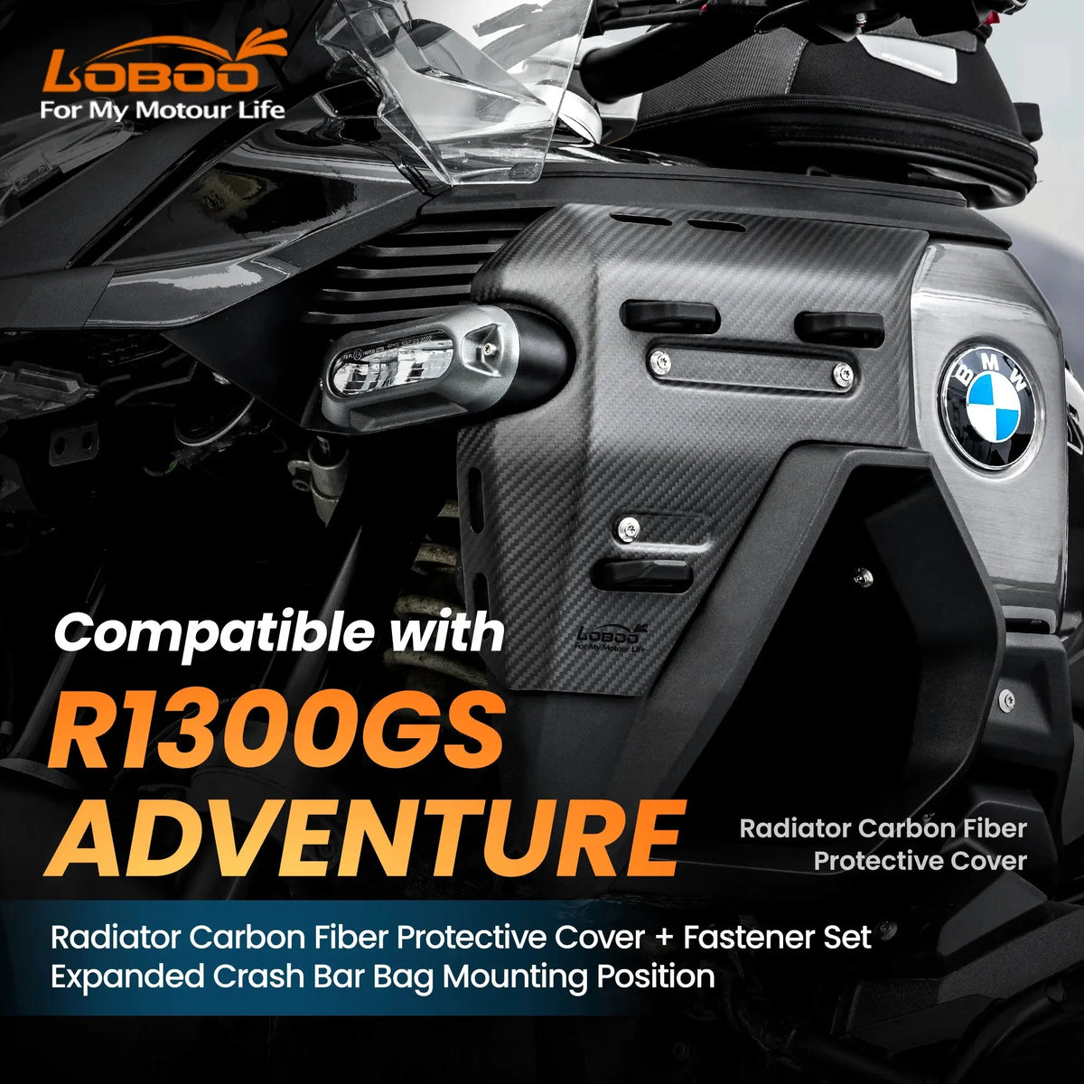 PROTECTION RADIATEUR CARBONE LOBOO BMW R1300GSA