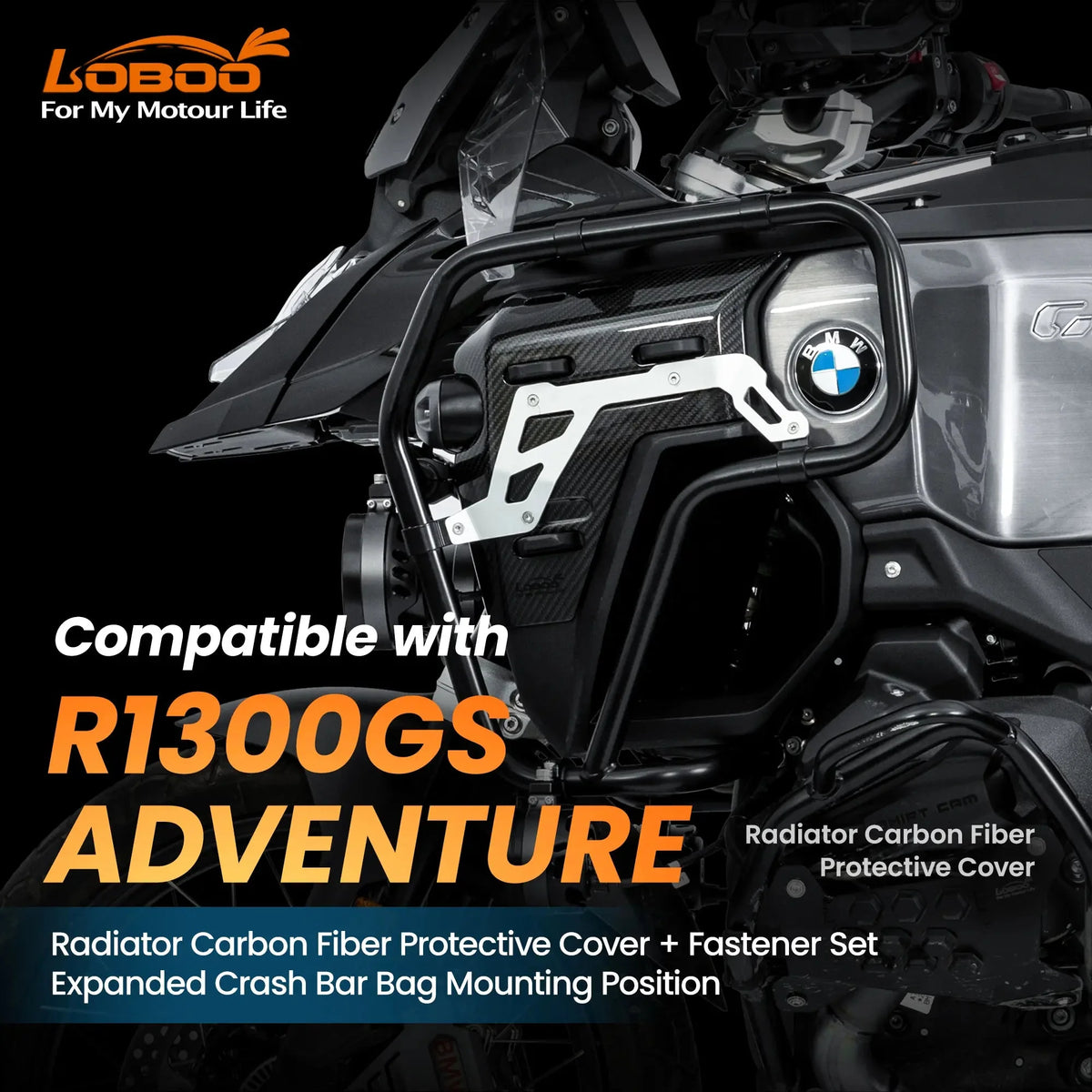 PROTECTION RADIATEUR CARBONE LOBOO BMW R1300GSA