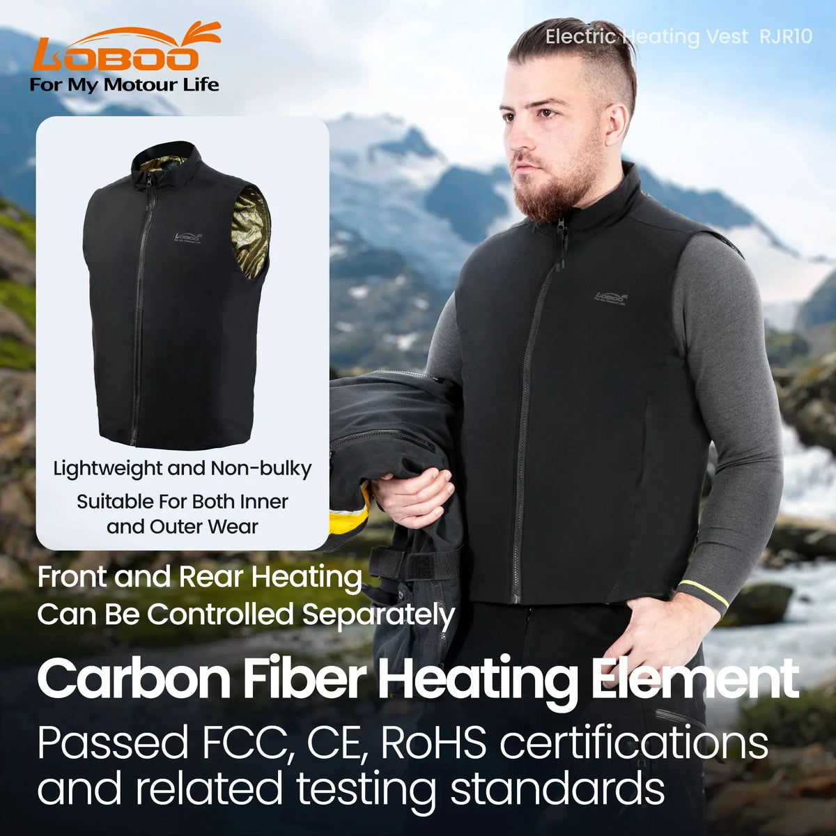 GILET CHAUFFANT ÉLECTRIQUE LOBOO RJR10