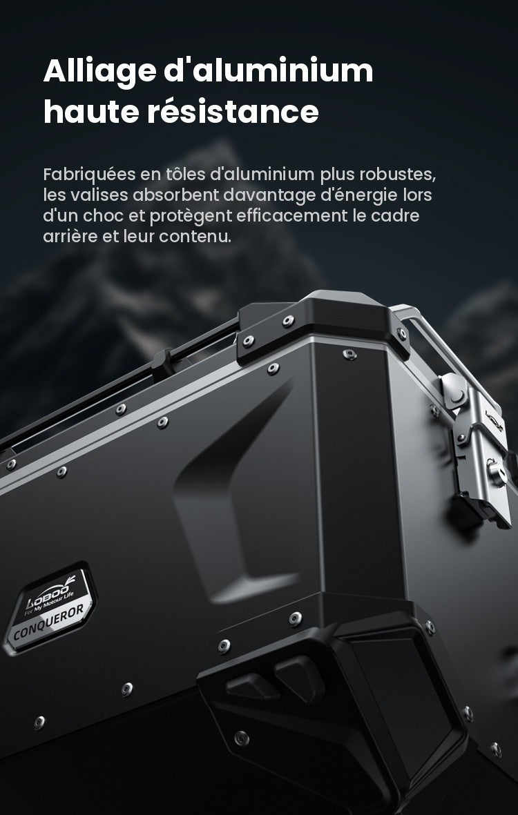 Valise aluminium Conqueror Loboo 38L+45L BMW R 1250 GS (2019- )
