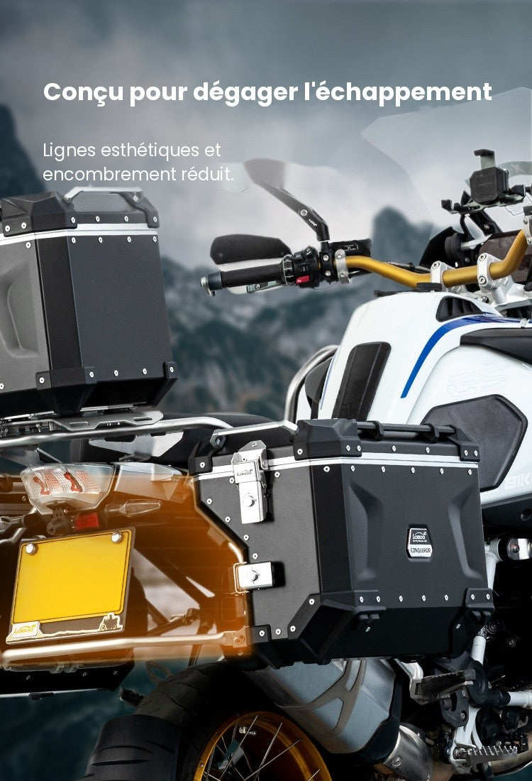 Valise aluminium Conqueror Loboo 38L+45L BMW R 1250 GS (2019- )