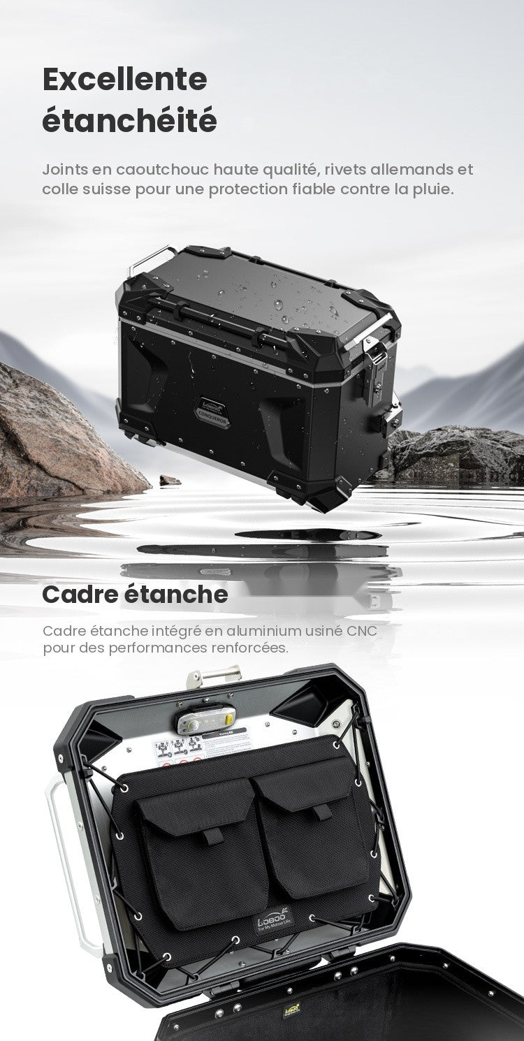 Valise aluminium Conqueror Loboo 38L+45L BMW R 1250 GS (2019- )