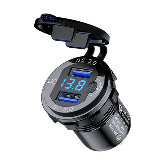 PRISE USB ARX AVEC VOLTMETRE DIGITAL LED