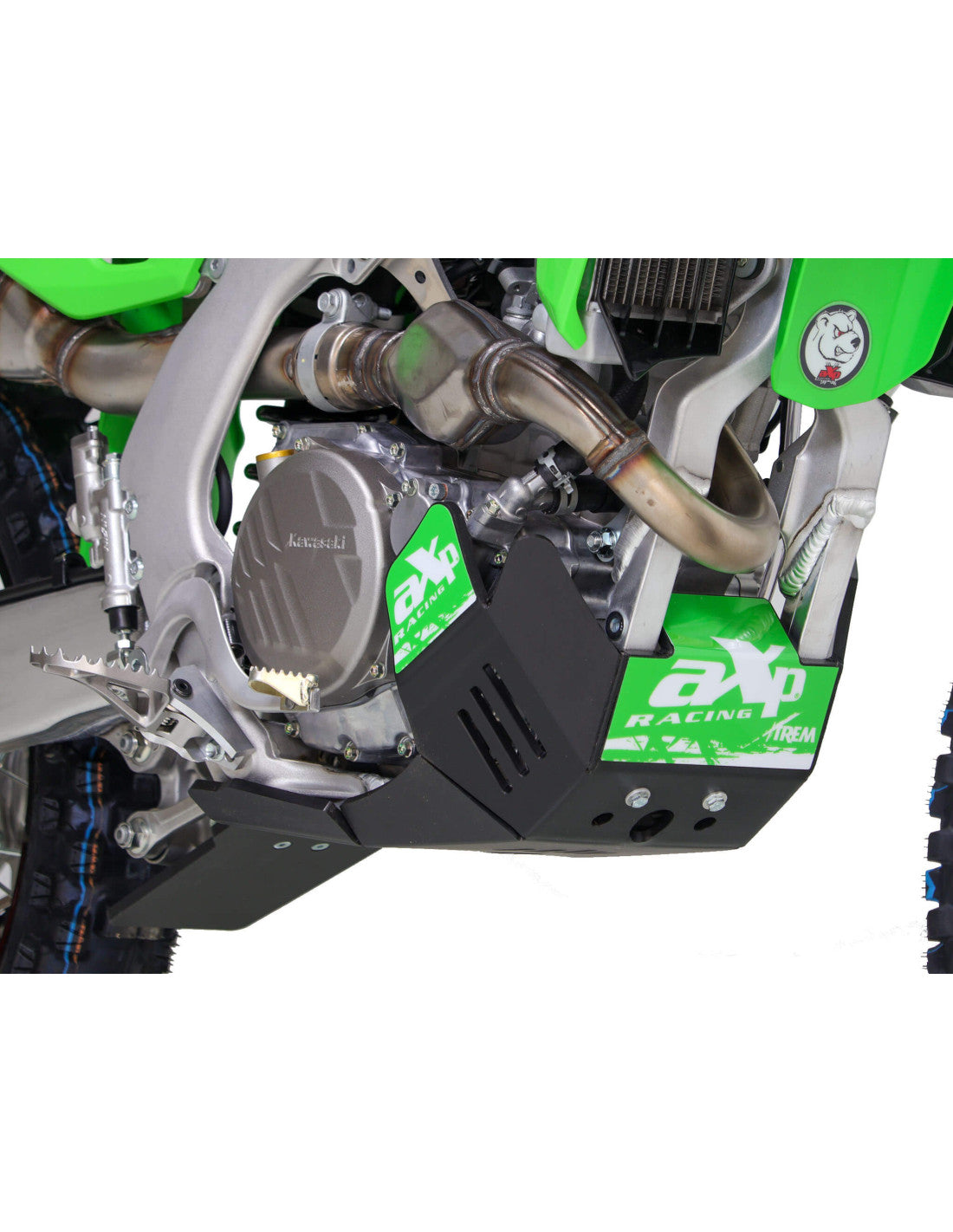 SABOT HARD ENDURO PEHD 8MM AVEC PROTECTION DE BIELLETTE AXP RACING KAWASAKI KX 250 X (2025-2026)